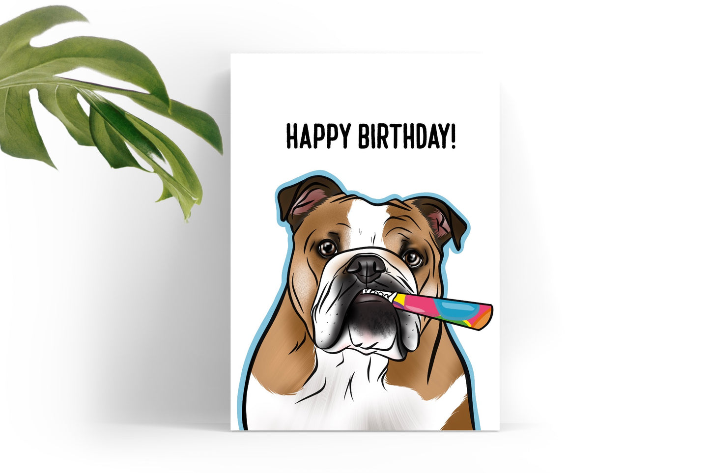 English Bulldog Birthday Card