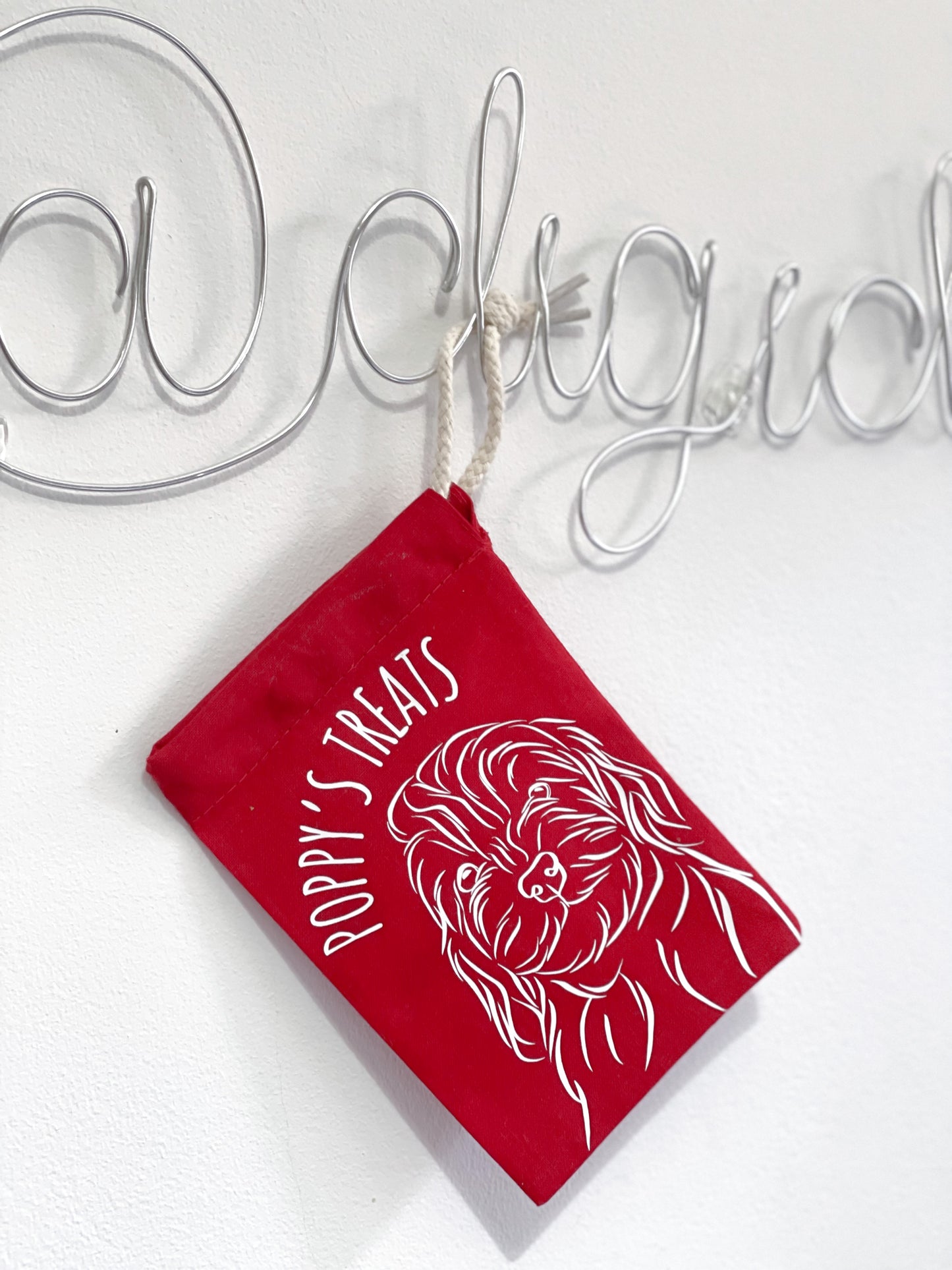 Pet Portrait Treat Bag (Red)