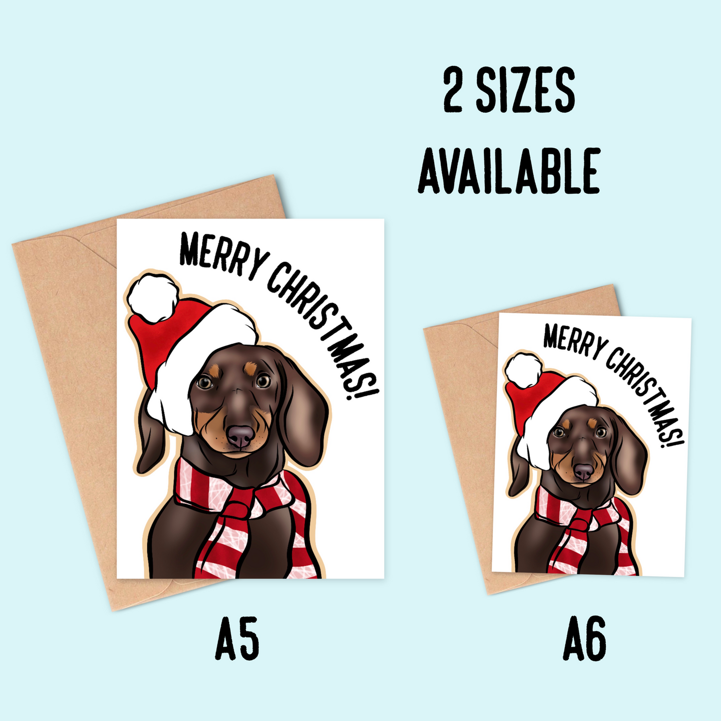 Dachshund Christmas Card
