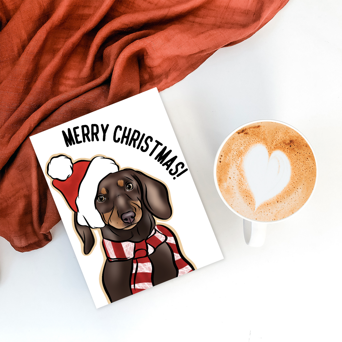 Dachshund Christmas Card