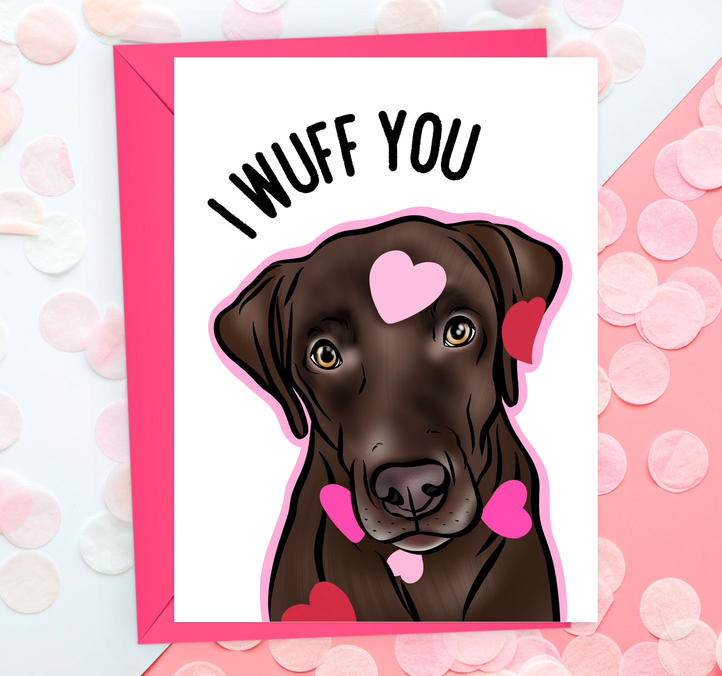 Chocolate Lab Card