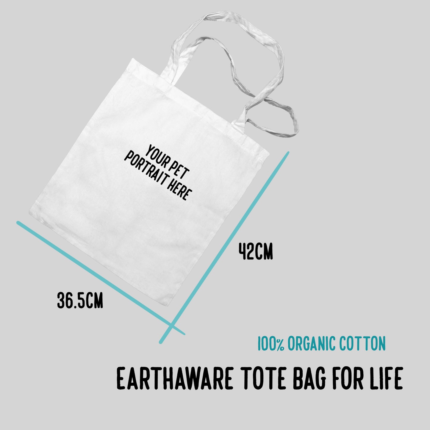 Pet Portrait Eco Tote Bag (White)