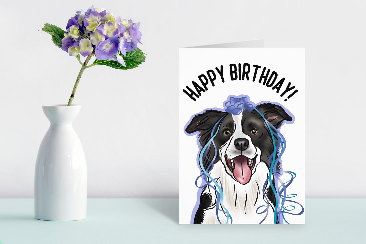 Border Collie Birthday Card