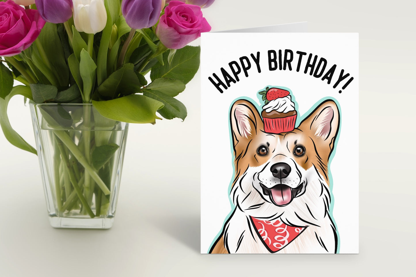 Corgi Birthday Card
