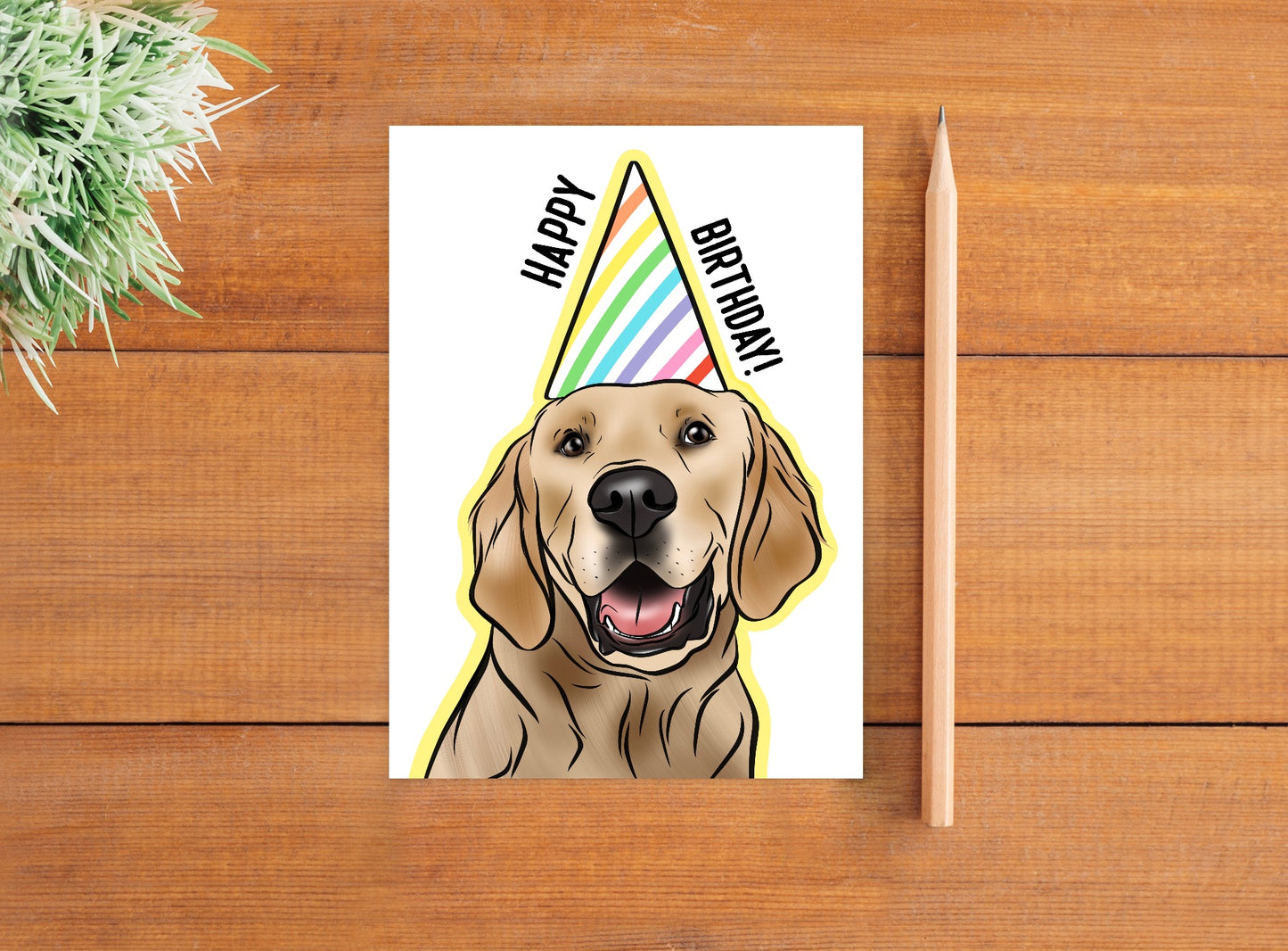 Golden Retriever Birthday Card