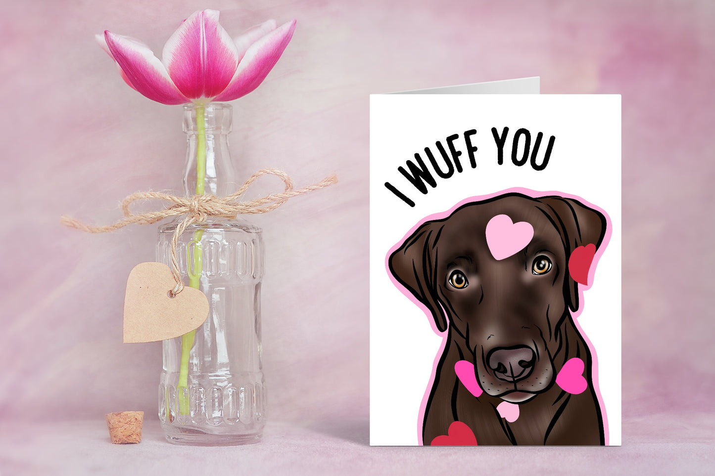 Chocolate Lab Card
