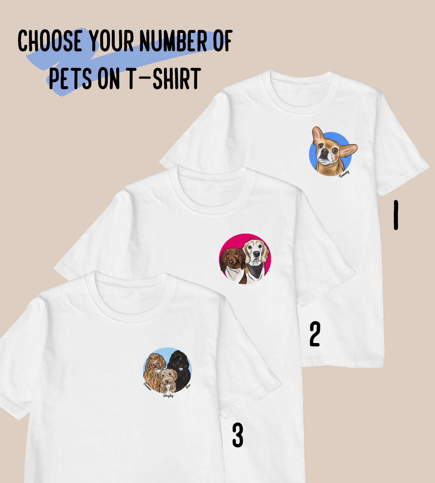 Pet Portrait T-Shirt (White)