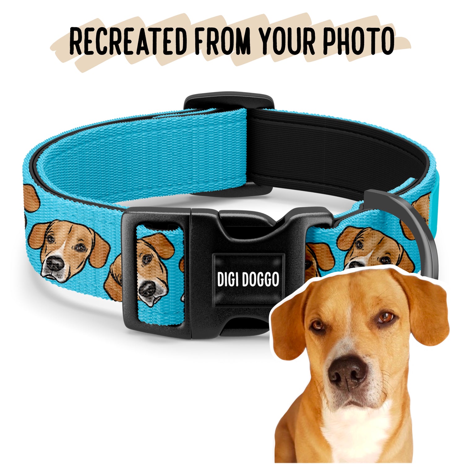 Bespoke Dog Portrait Collar