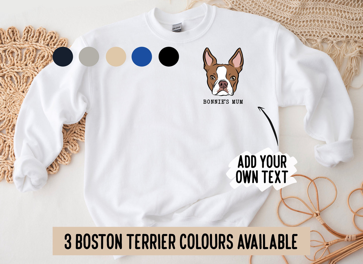 Boston Terrier Portrait Jumper