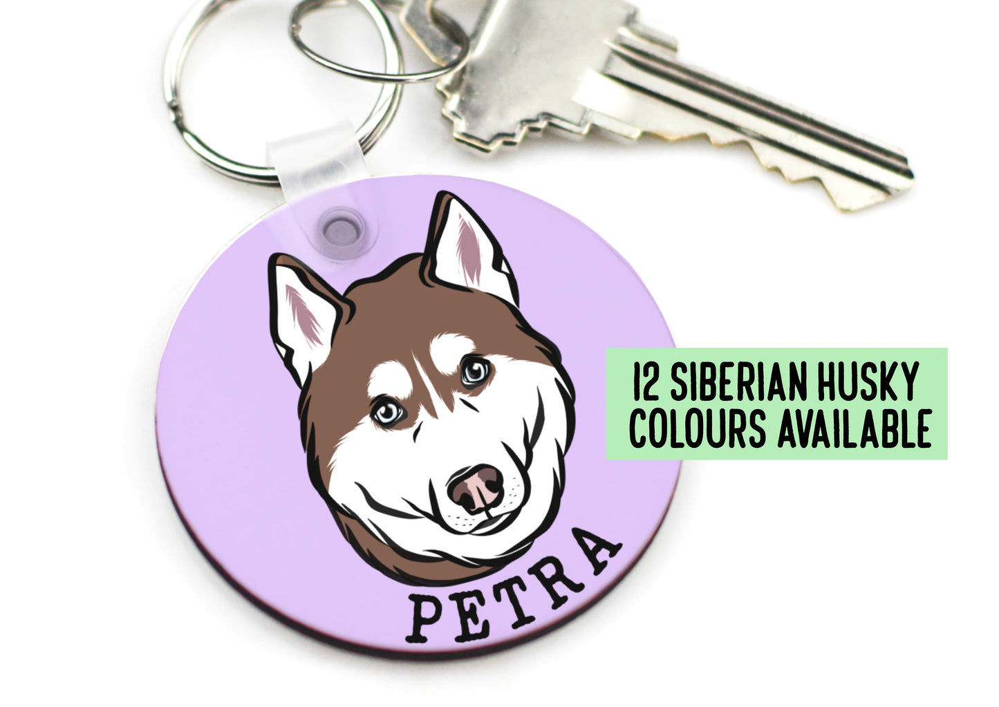 Husky Dog Breed Keyring