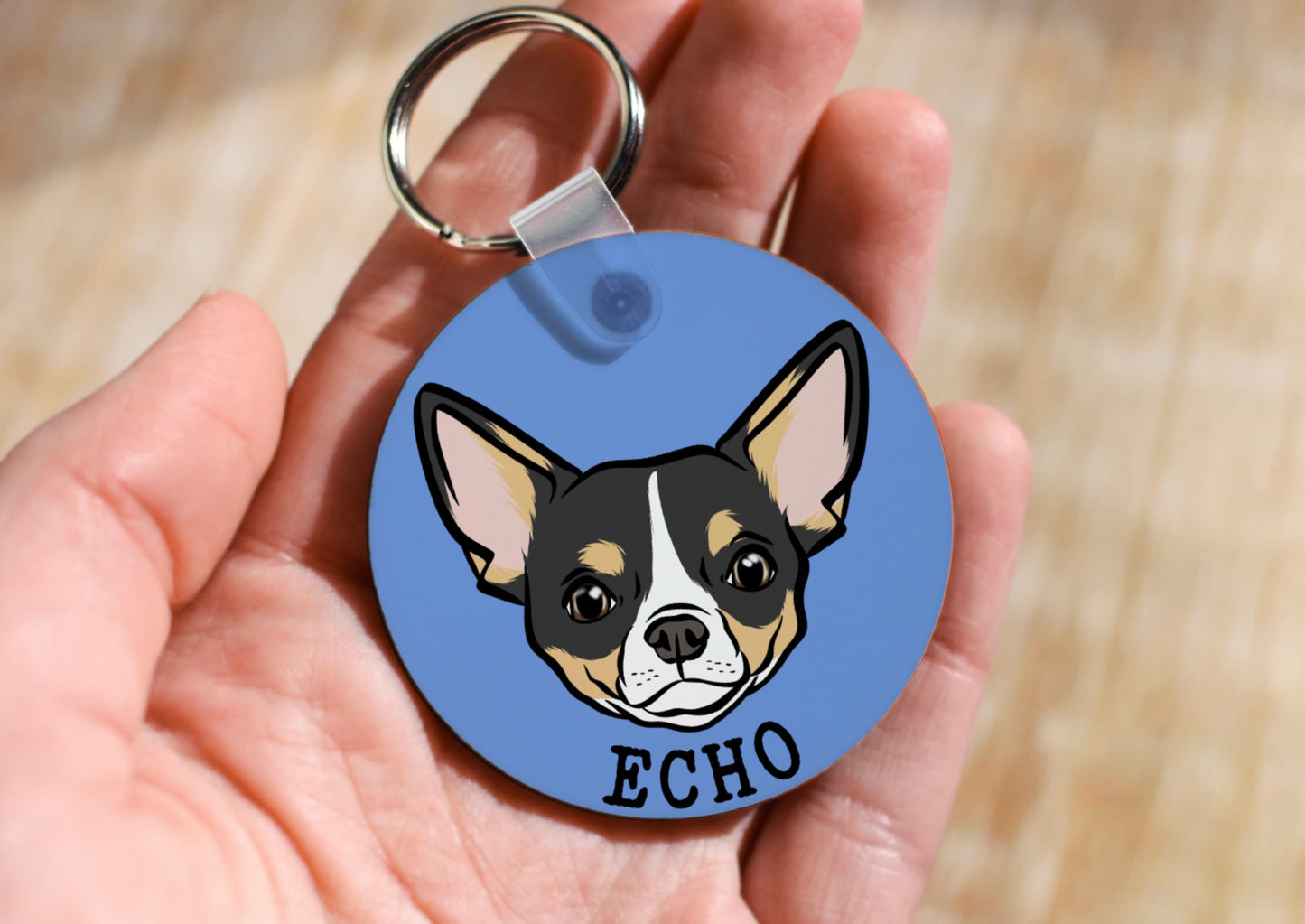 Chihuahua Portrait Keyring