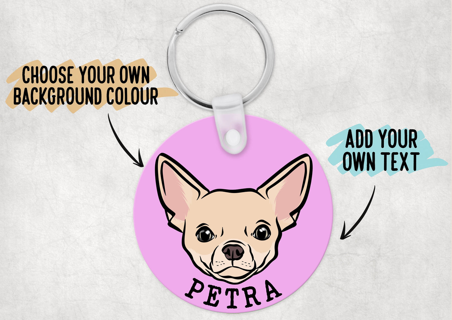 Chihuahua Portrait Keyring