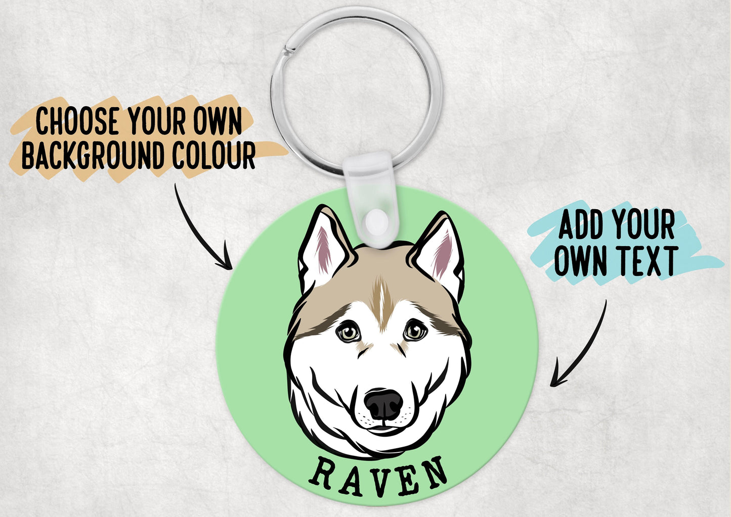 Husky Dog Breed Keyring