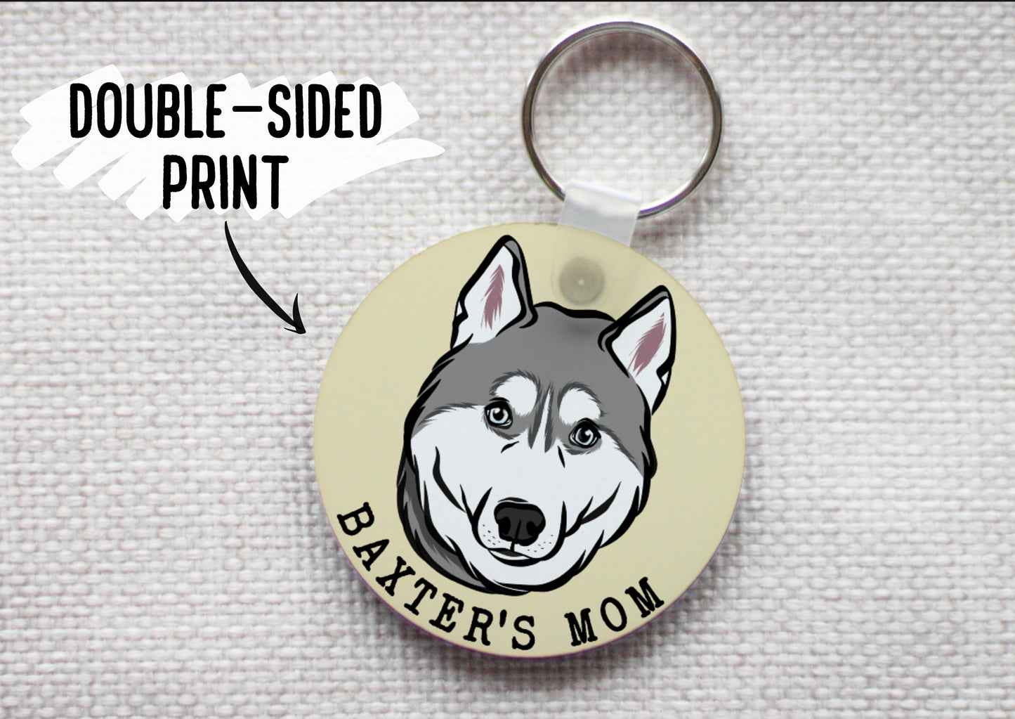 Husky Dog Breed Keyring