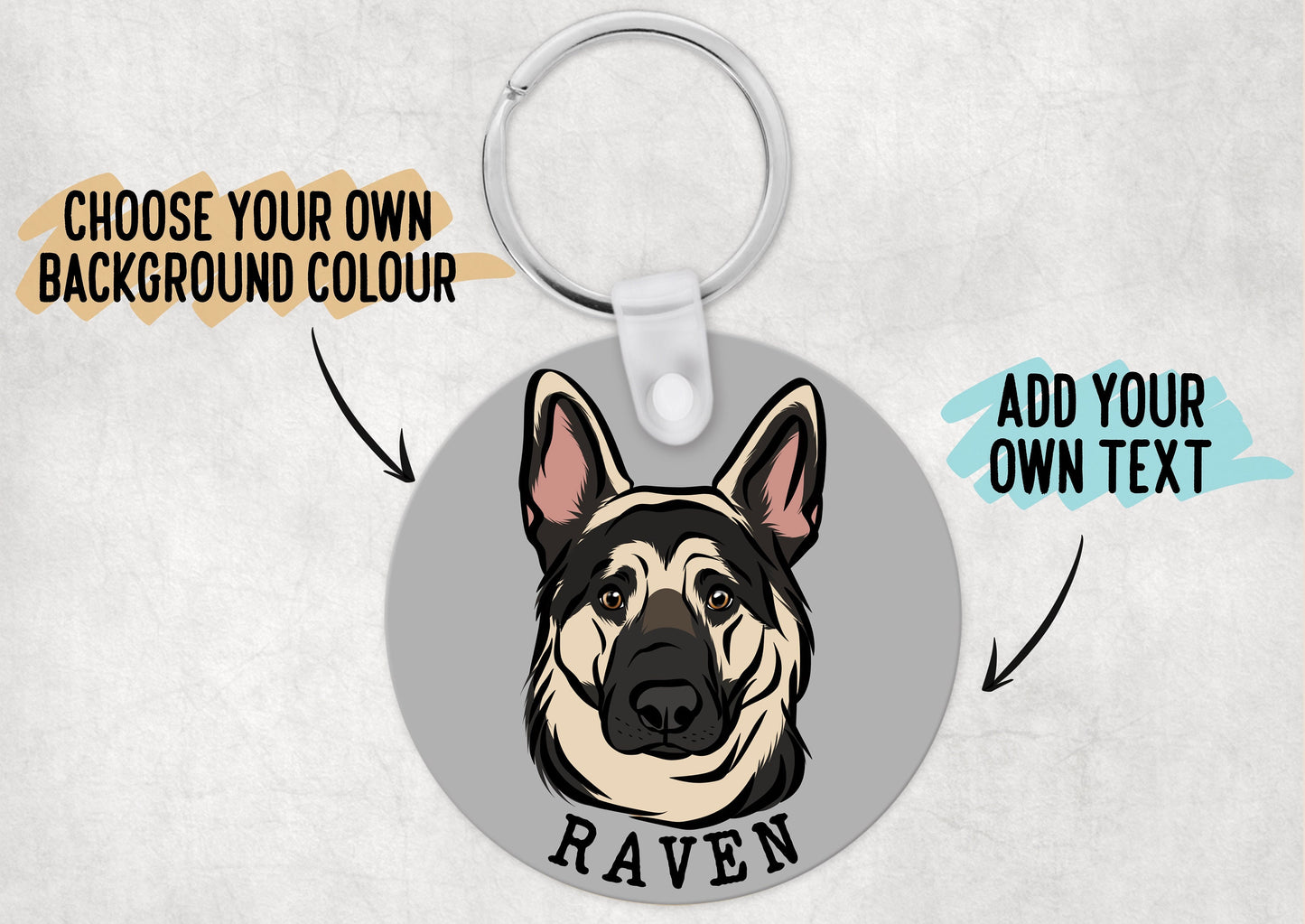 German Shepherd Keyring