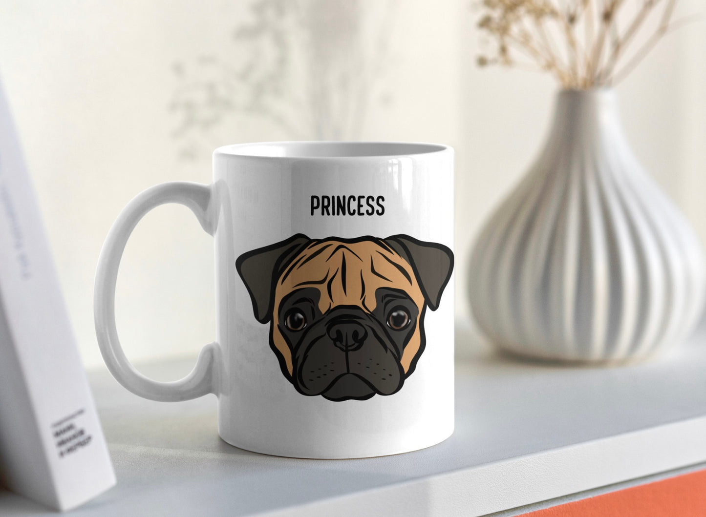 Custom Pug Print Coffee Mug