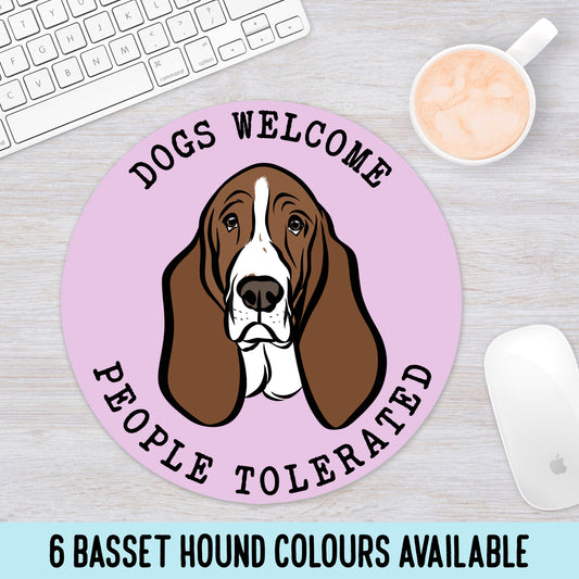 Basset Hound Face Mouse Pad