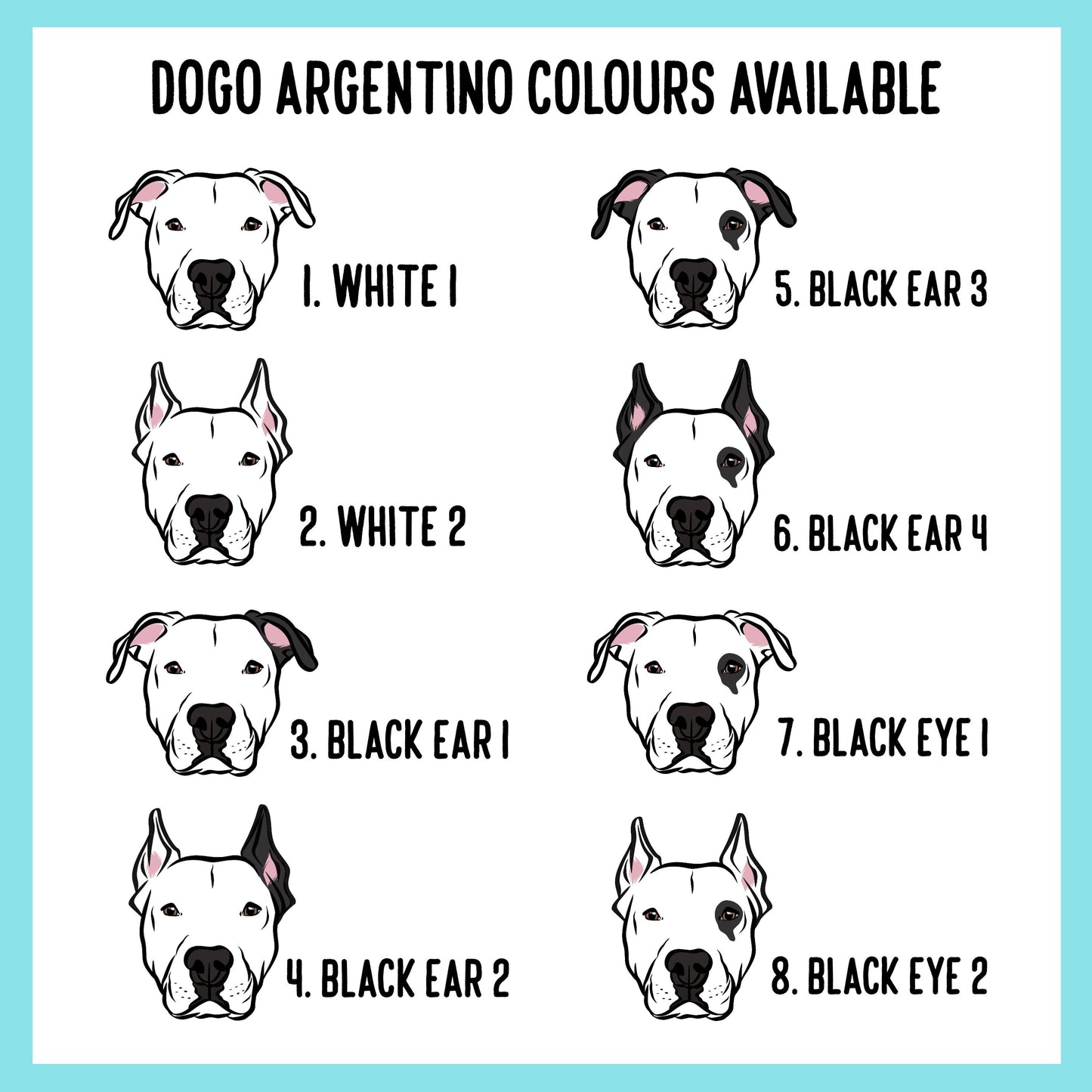 Dogo Argentino Face Mouse Mat