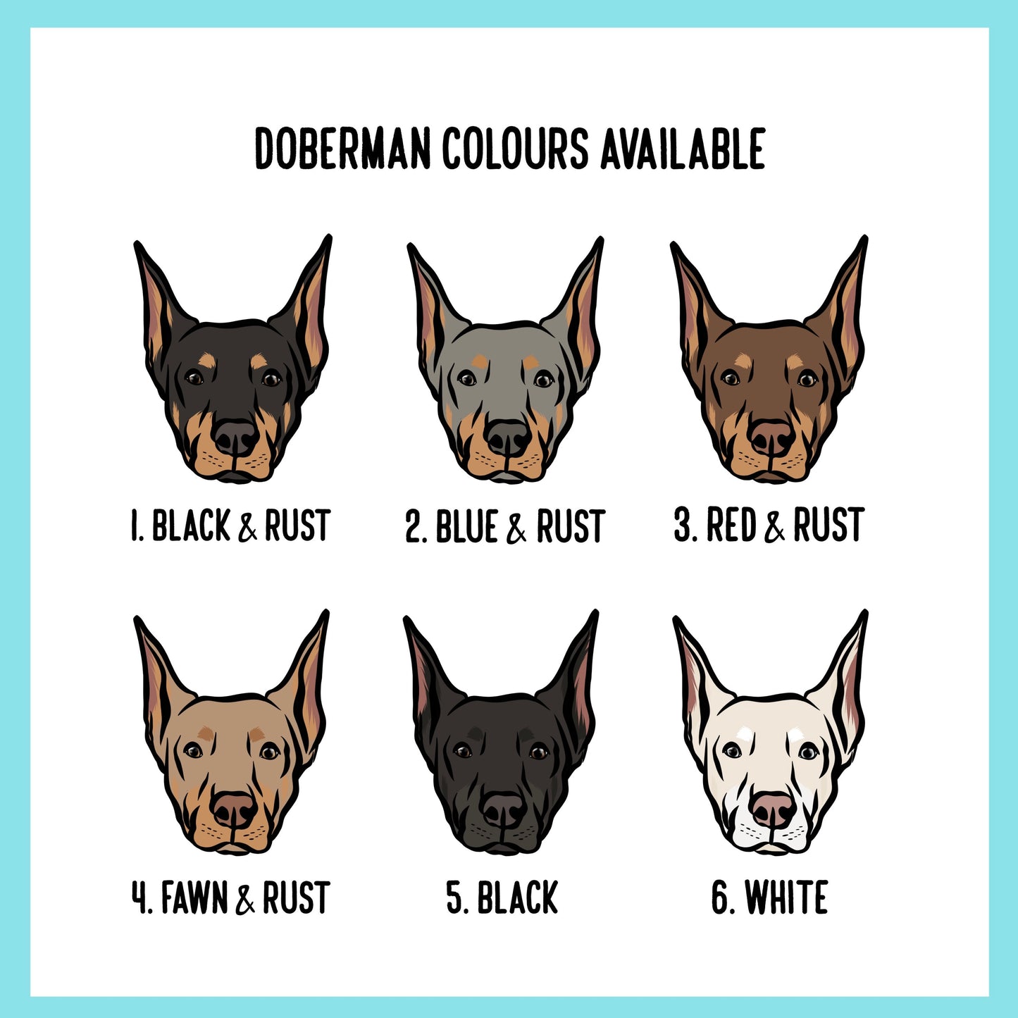 Doberman Face Mouse Mat