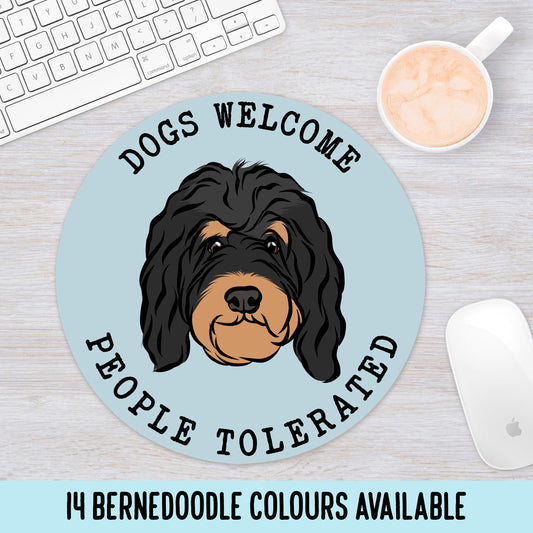 Bernedoodle Mouse Mat/ Personalised Dog Breed Keyboard Mouse Pad/ Cute Dog Desk Organisation/ Bernedoodle Pet Lover Owner Office Gift