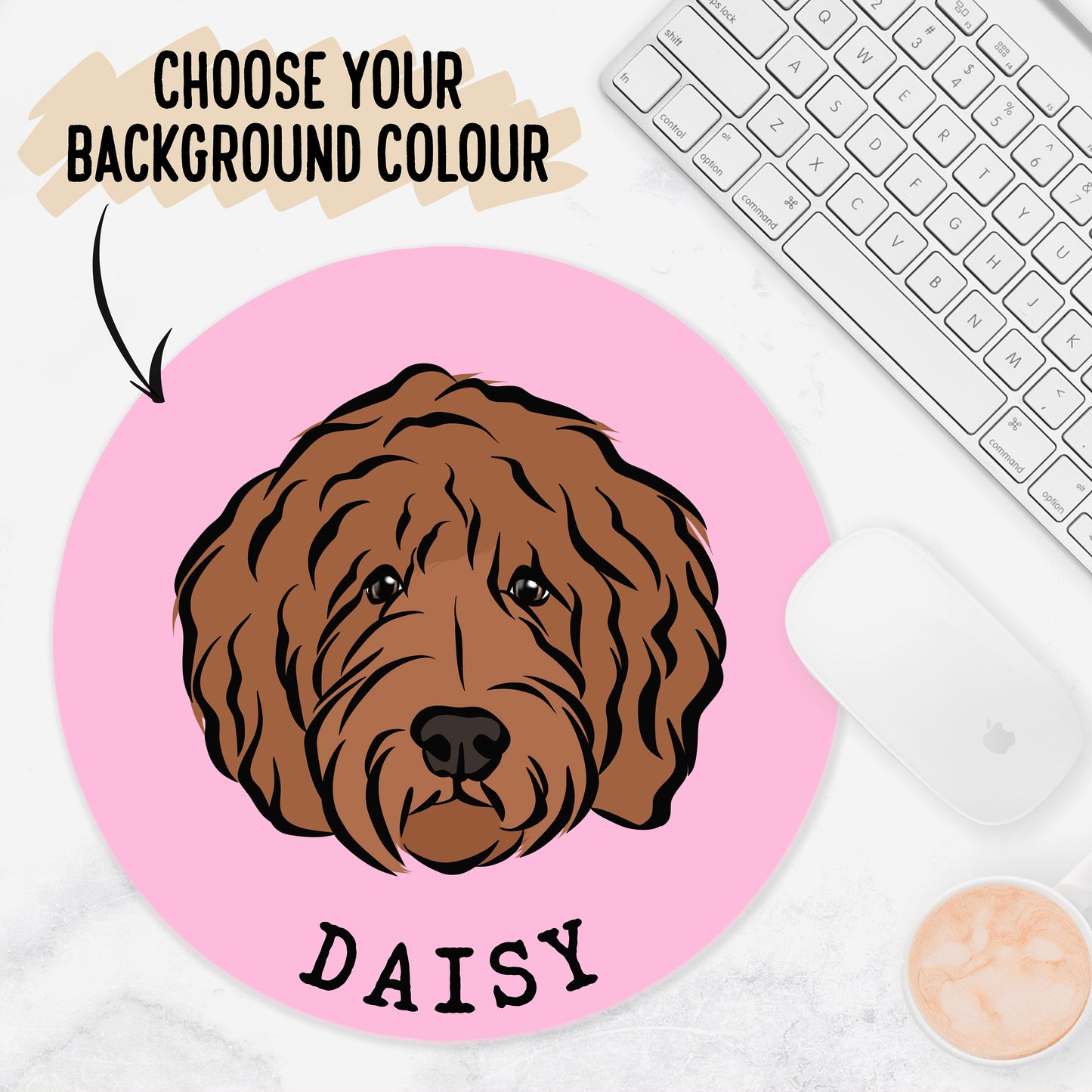 Goldendoodle Mouse Mat/ Customised Pet Mouse Pad/ Bespoke Goldendoodle Owner Gift/ Cute Dog Desk Organisation/ Keepsake Office Memorial Gift