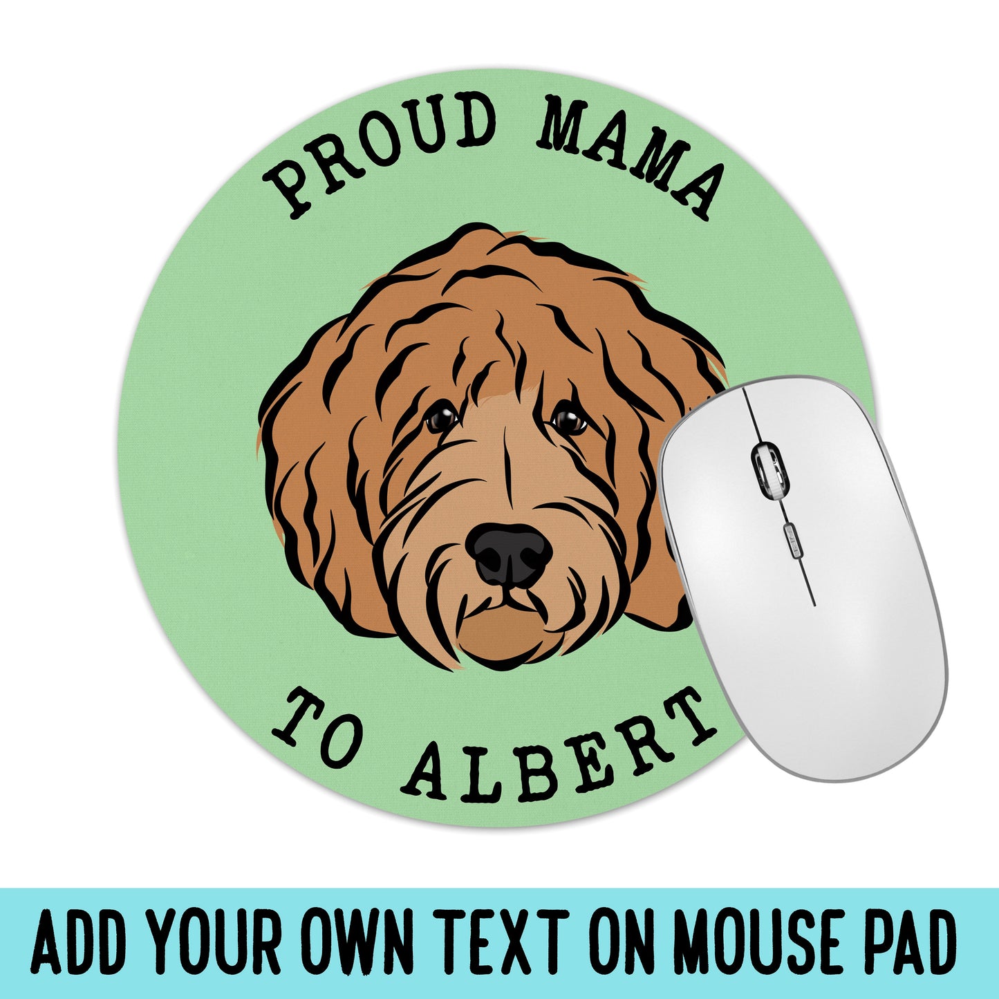 Goldendoodle Mouse Mat/ Customised Pet Mouse Pad/ Bespoke Goldendoodle Owner Gift/ Cute Dog Desk Organisation/ Keepsake Office Memorial Gift