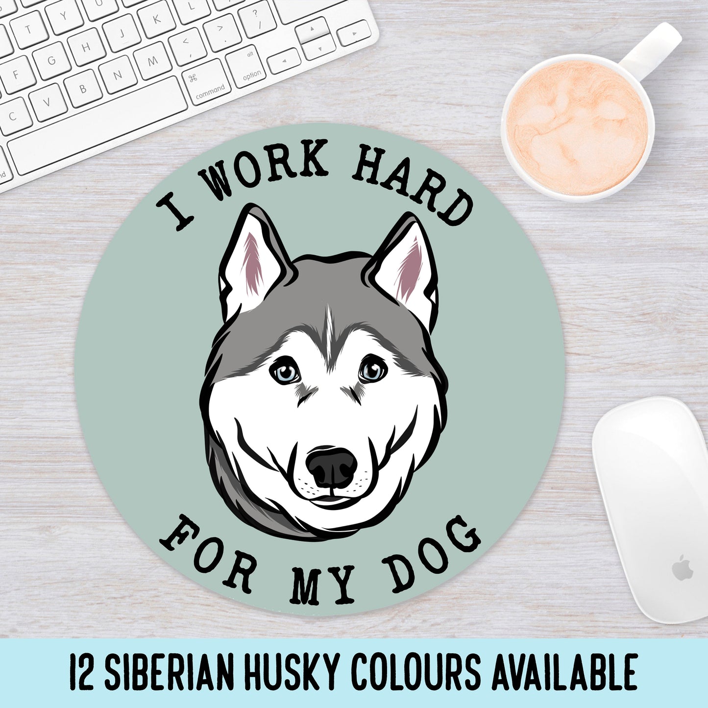 Personalised Husky Mouse Mat