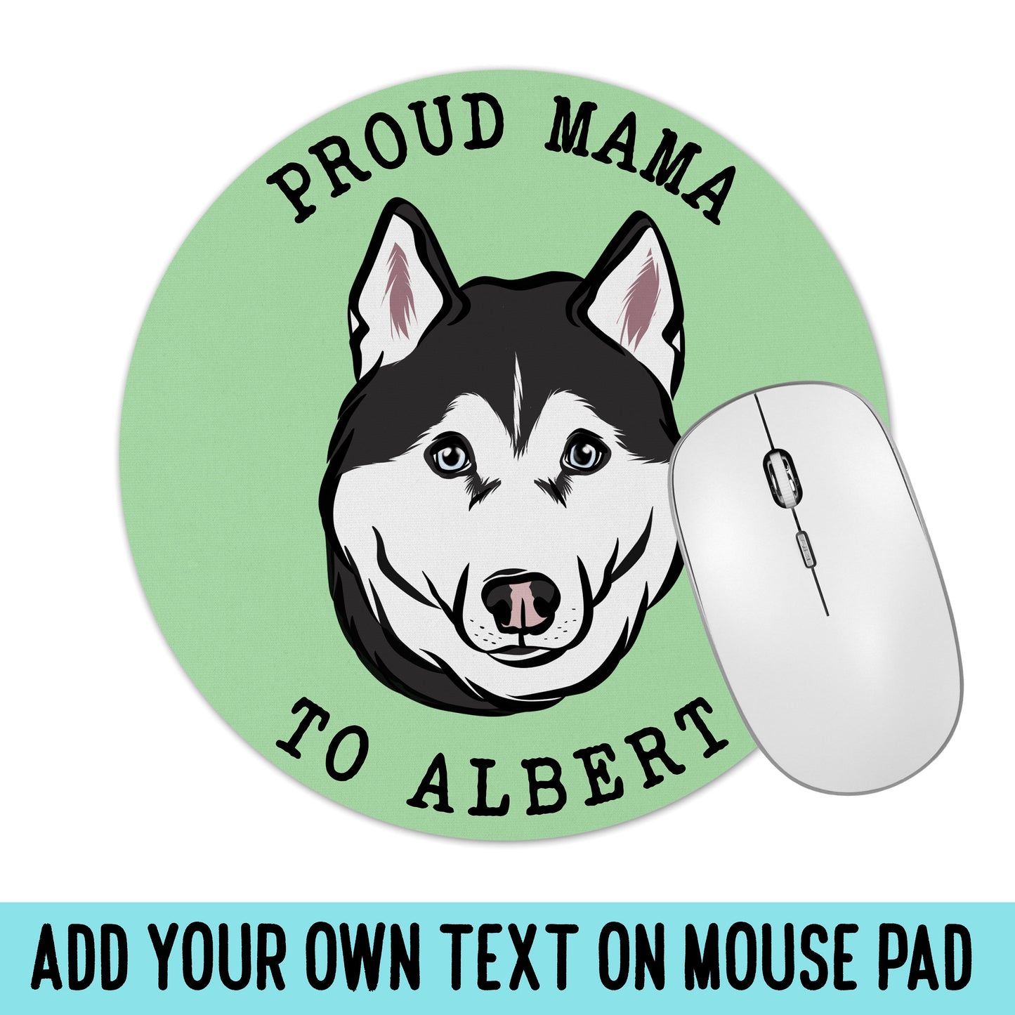 Personalised Husky Mouse Mat