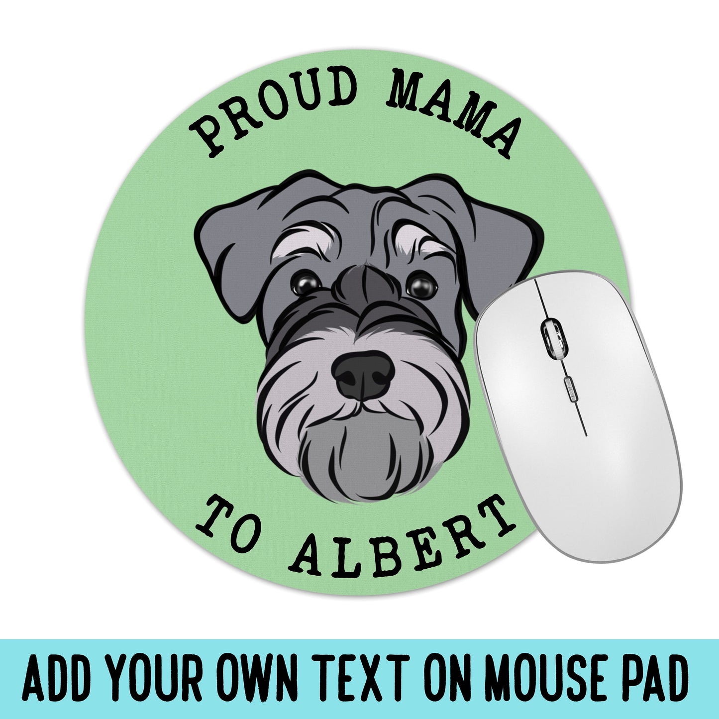 Miniature Schnauzer Personalised Mouse Mat