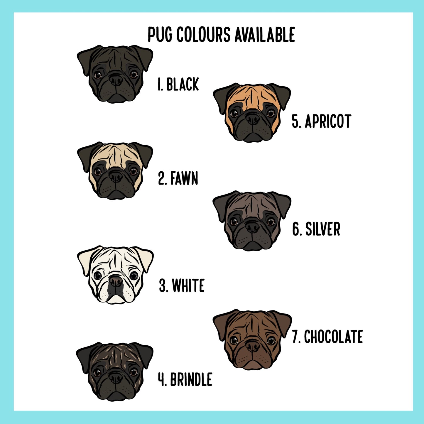 Personalised Pug Mouse Mat