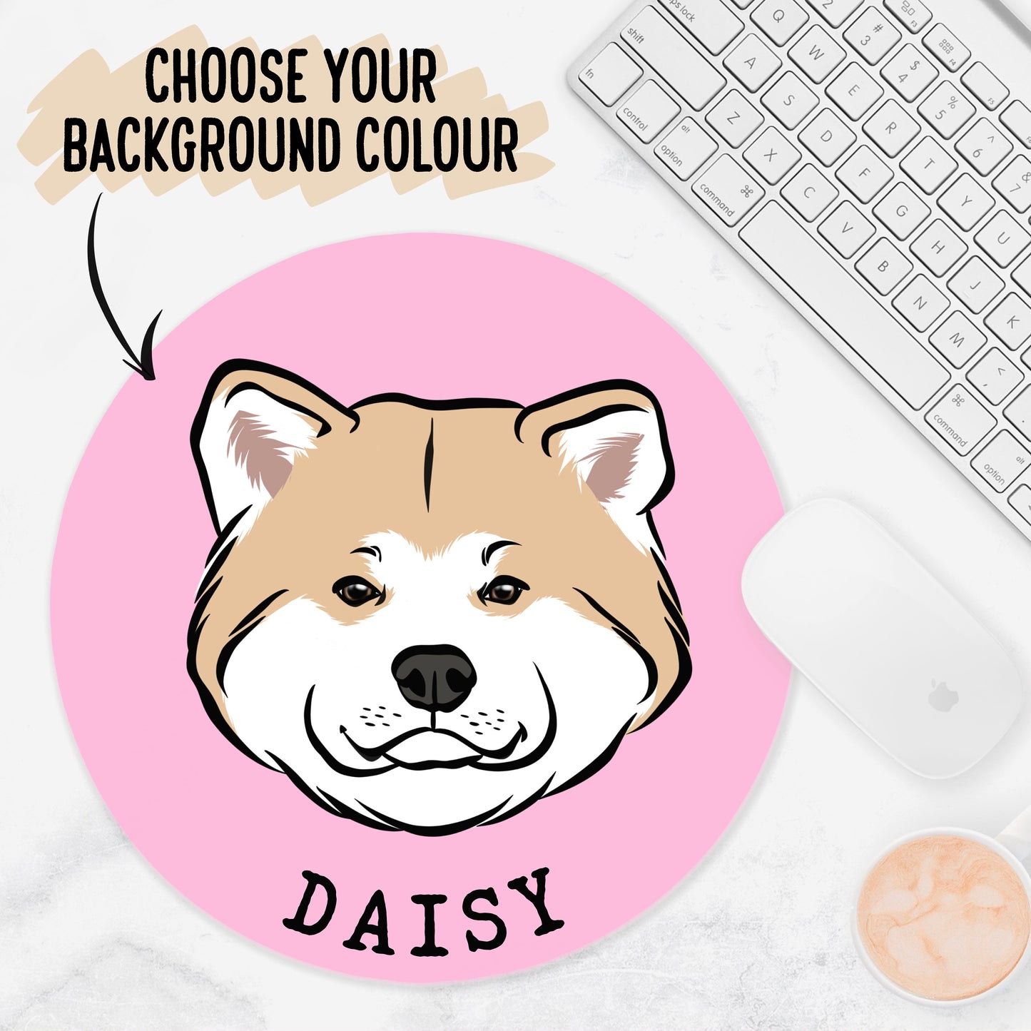 Personalised Akita Inu Mouse Mat