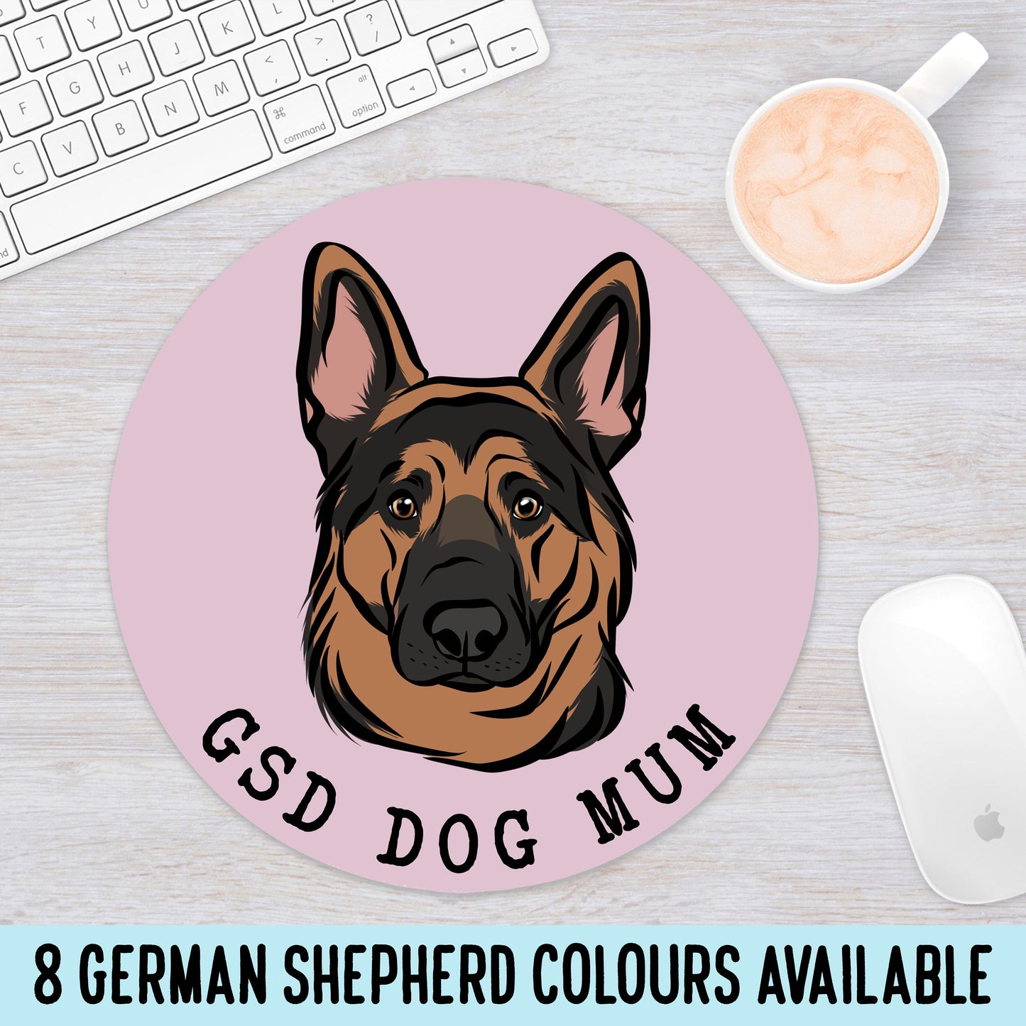 German Shepherd Face Mouse Mat