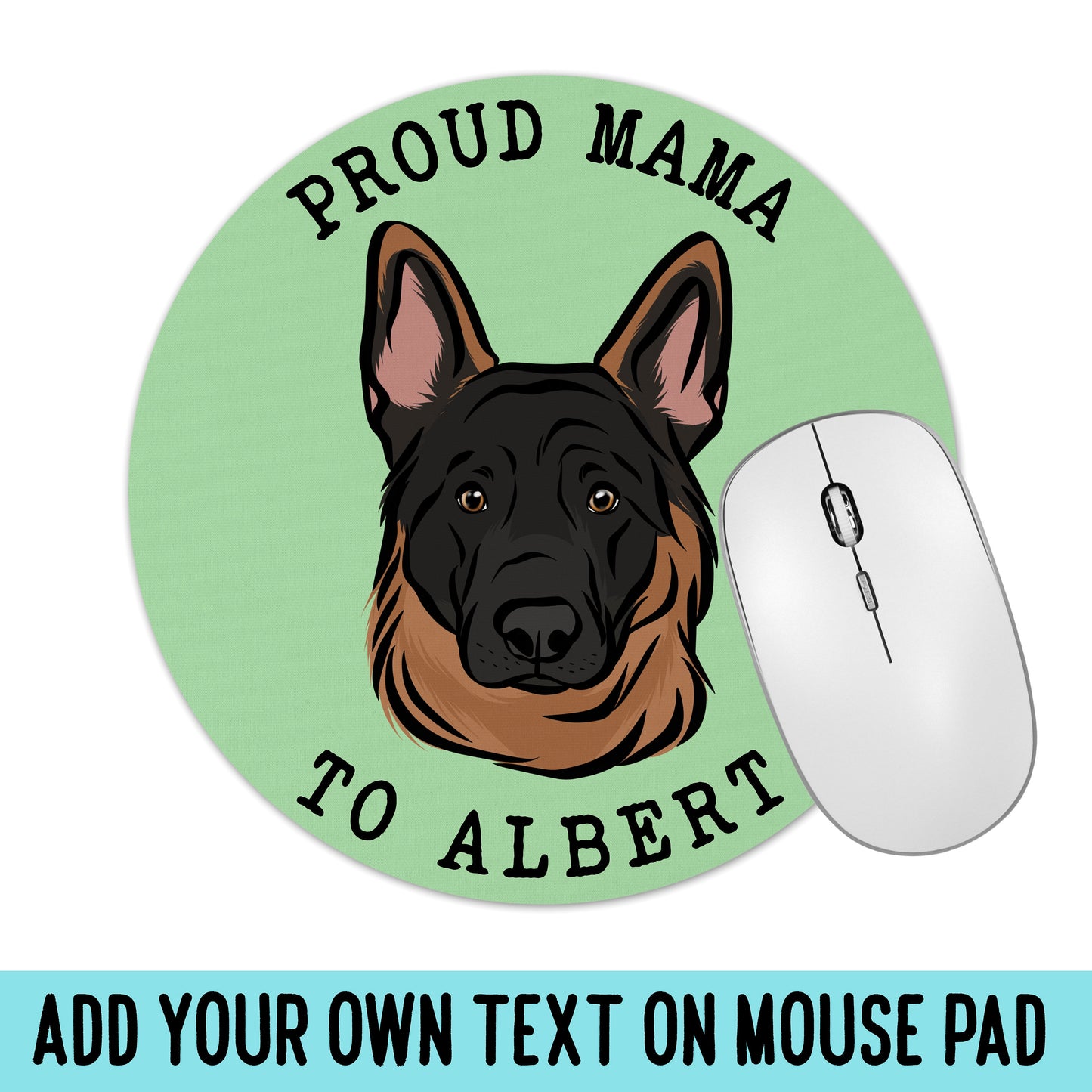 German Shepherd Face Mouse Mat