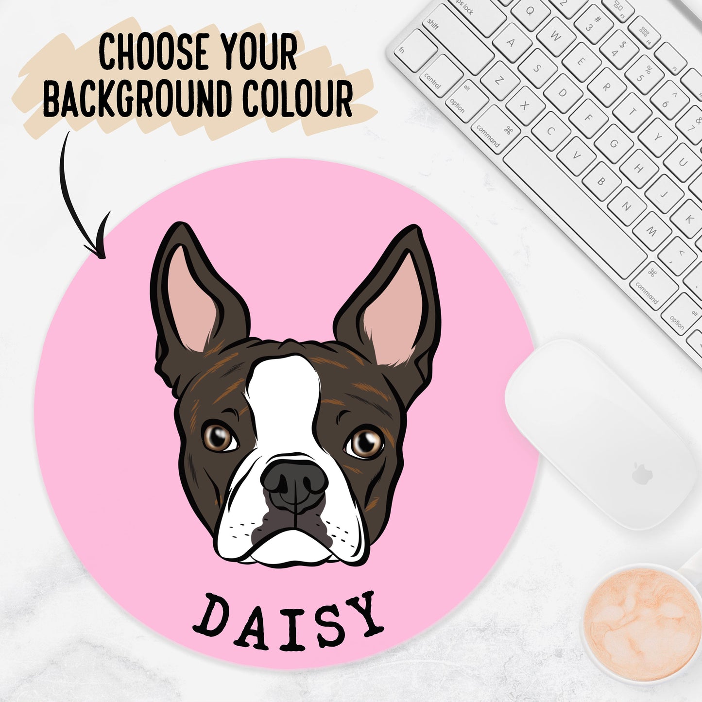 Personalised Boston Terrier Mouse Mat