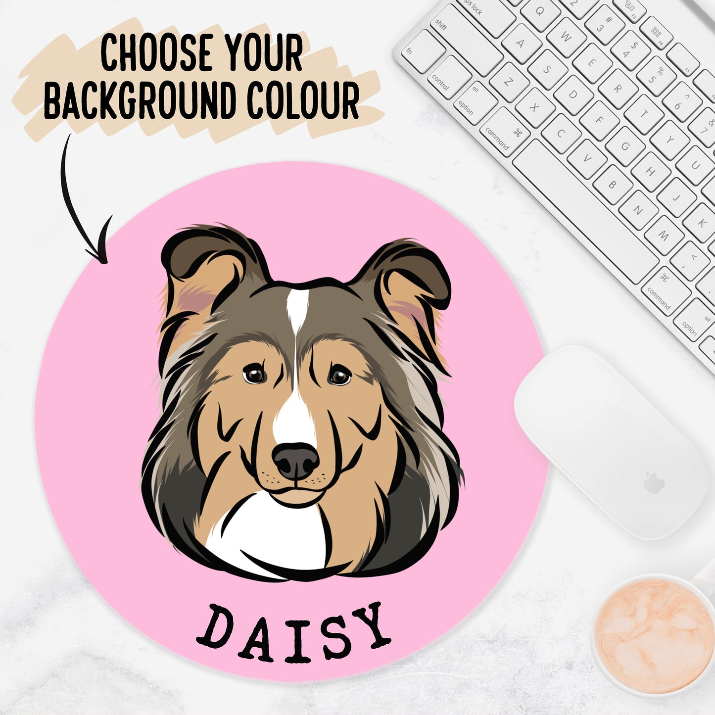 Personalised Sheltie Computer Mouse Mat