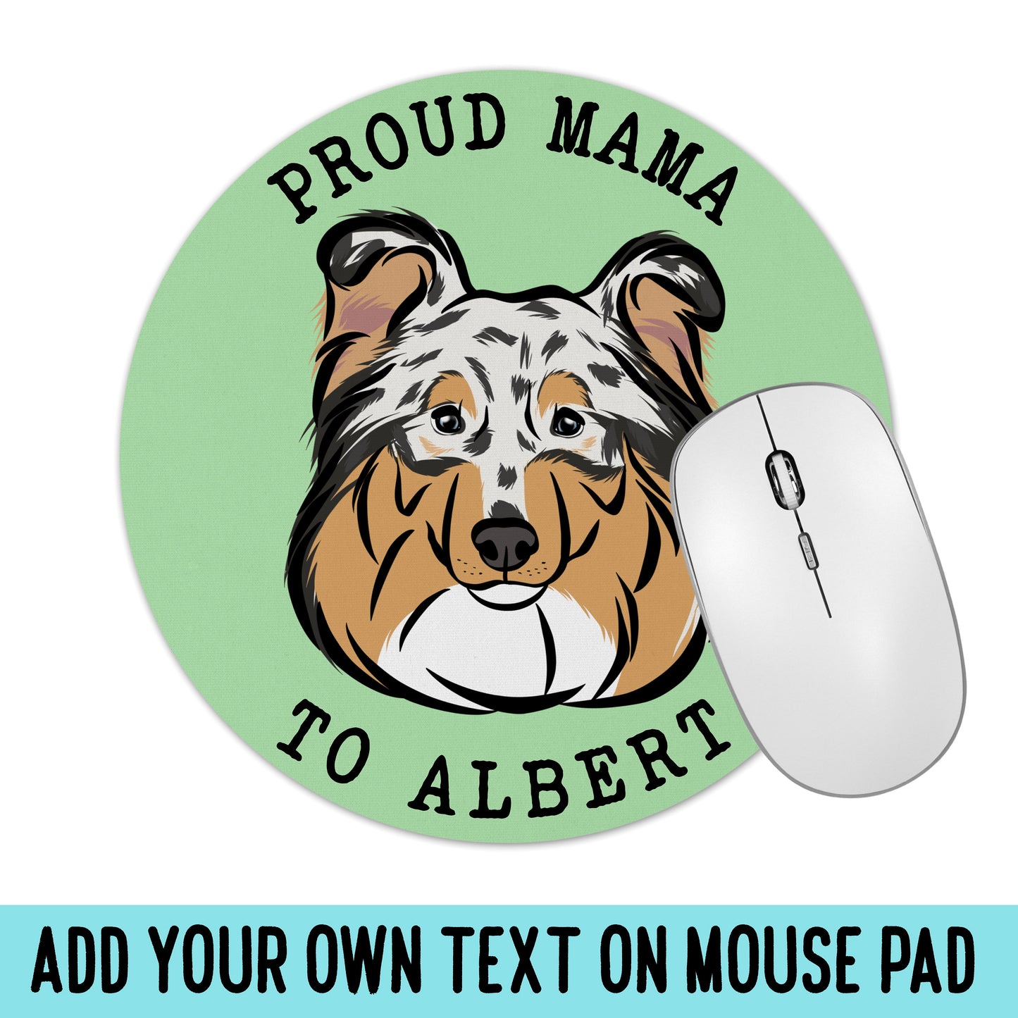 Personalised Sheltie Computer Mouse Mat