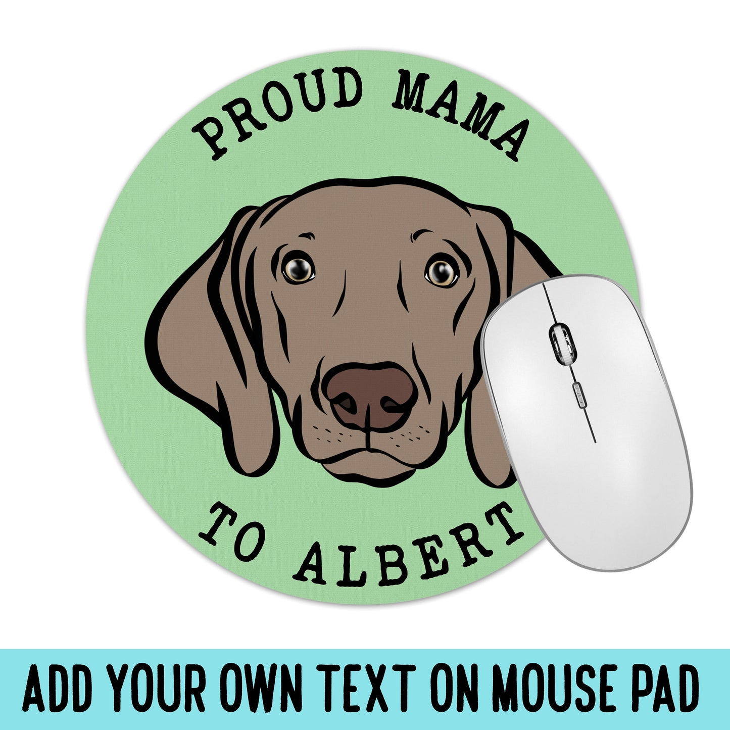 Personalised Weimaraner Dog Mouse Mat