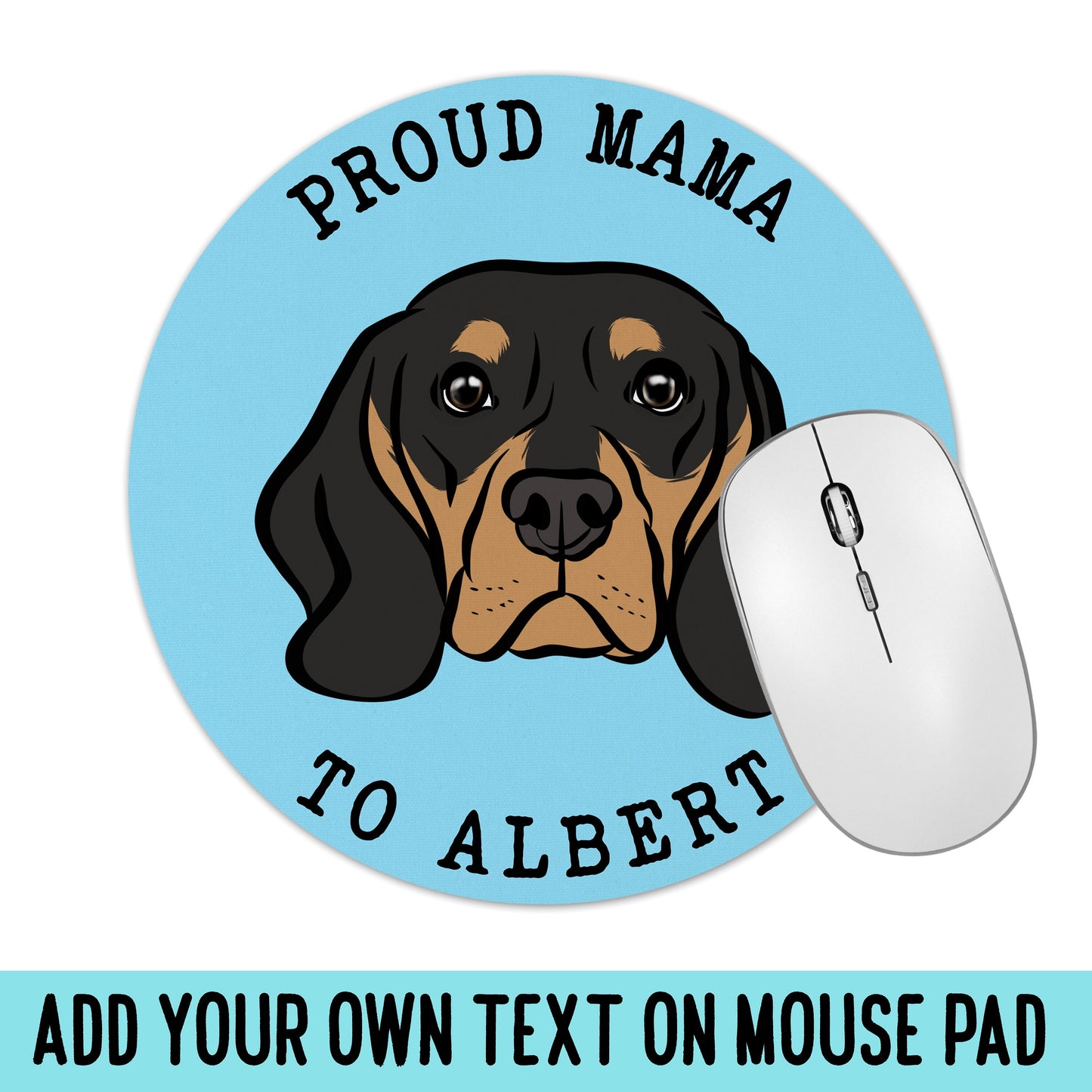 Personalised Beagle Face Mouse Mat