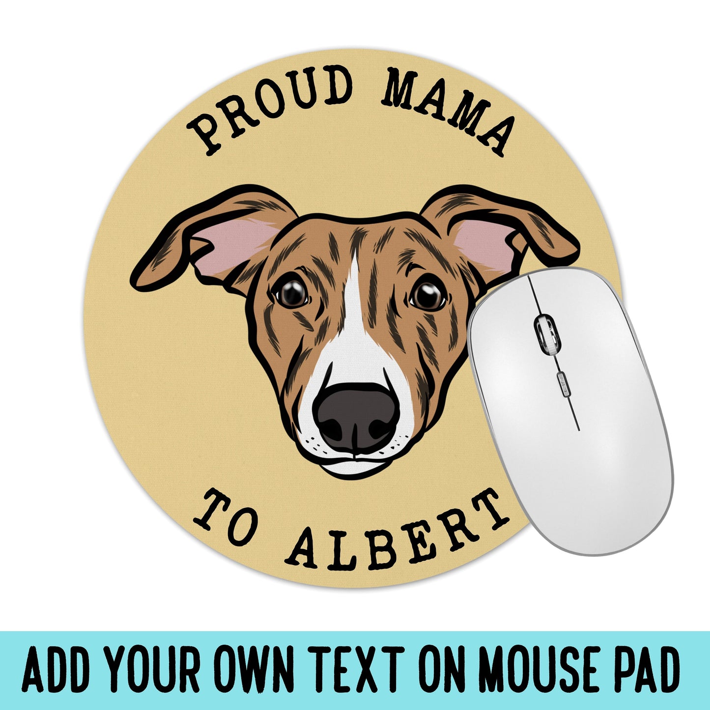 Personalised Whippet Dog Computer Mouse Mat