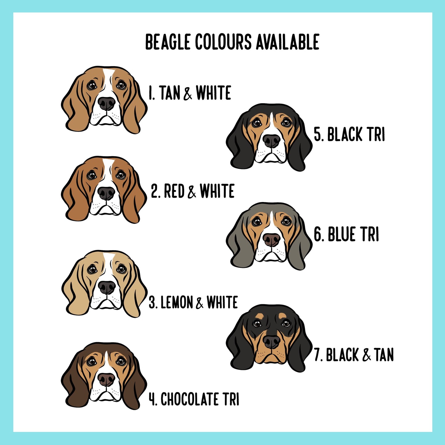 Personalised Beagle Face Mouse Mat