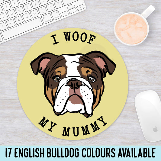 Personalised English Bulldog Portrait Mouse Mat