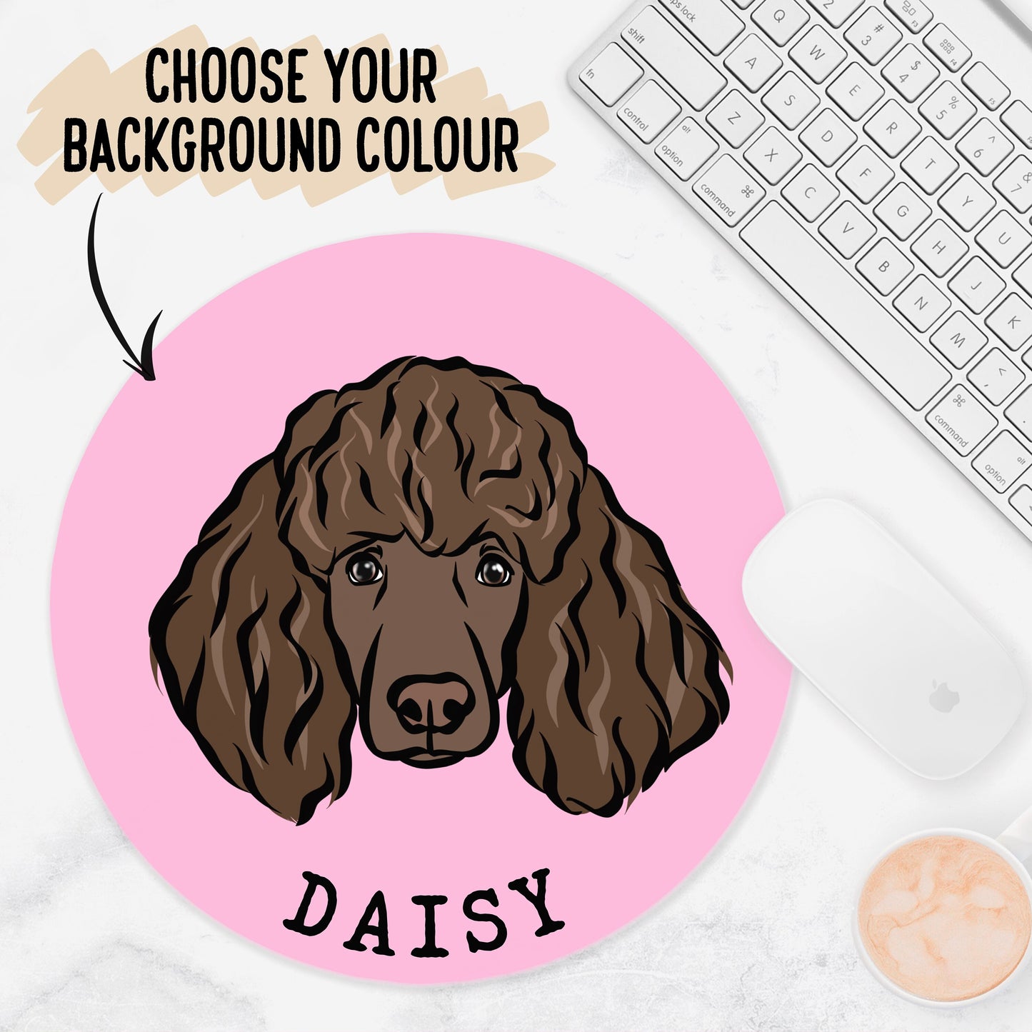 Personalised Poodle Computer Mouse Mat