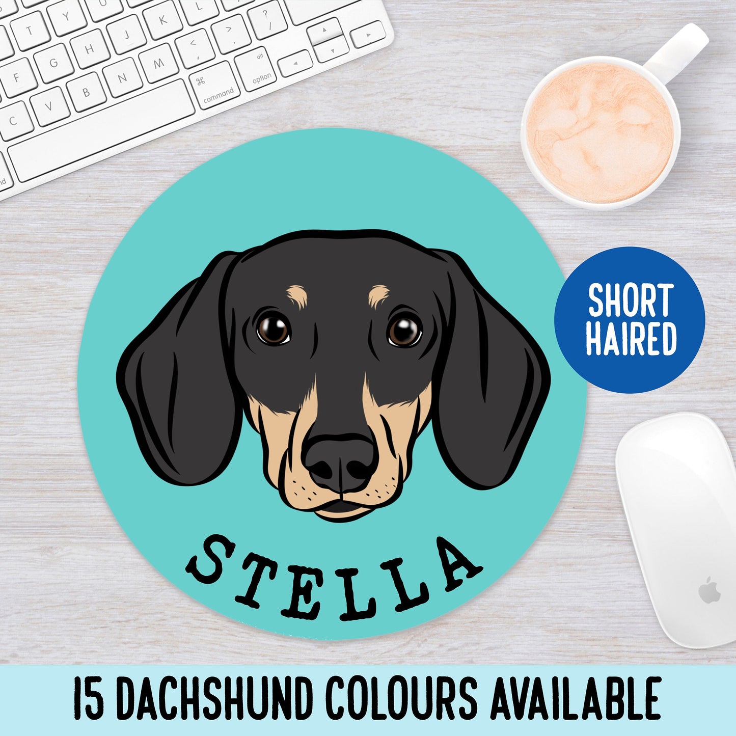 Personalised Dachshund Computer Mouse Mat