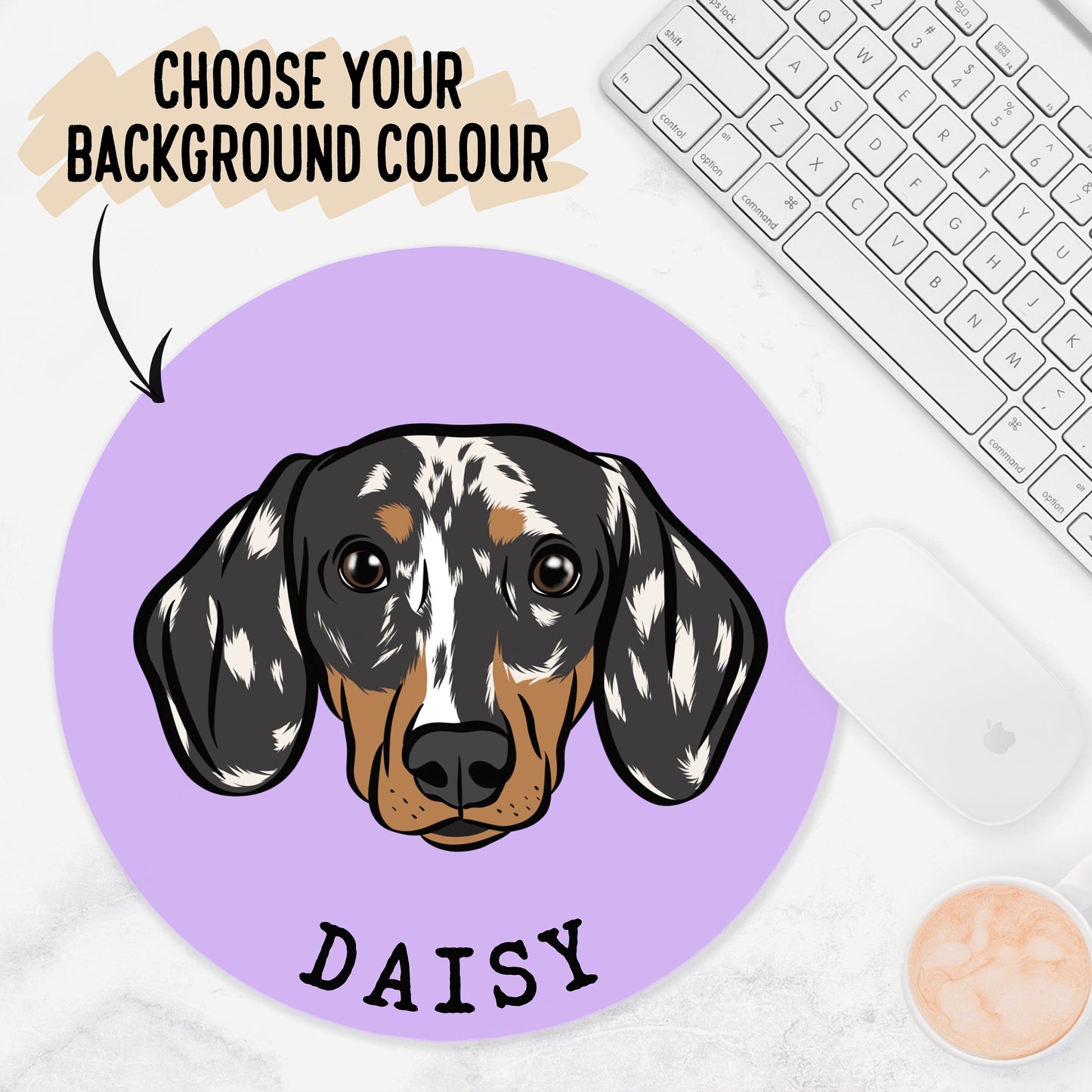 Personalised Dachshund Computer Mouse Mat