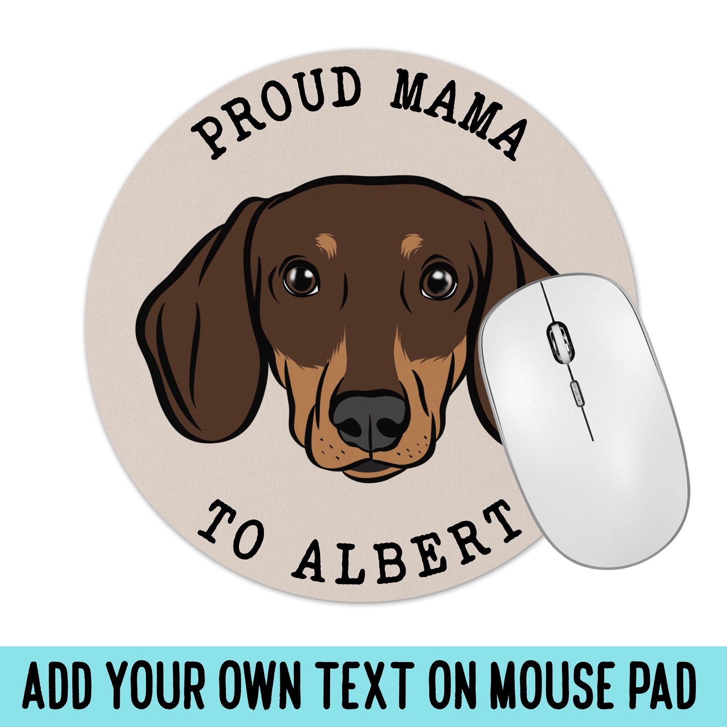 Personalised Dachshund Computer Mouse Mat