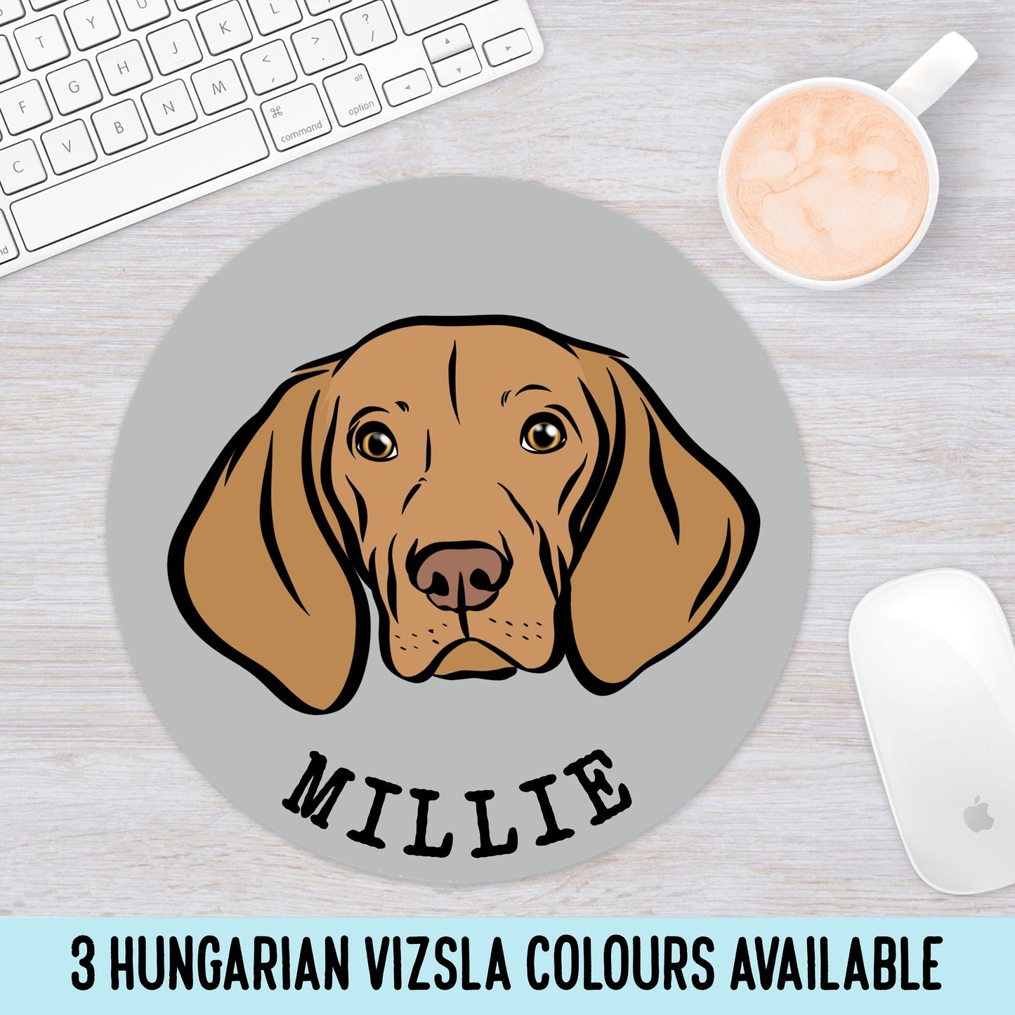 Personalised Hungarian Vizsla Mouse Mat