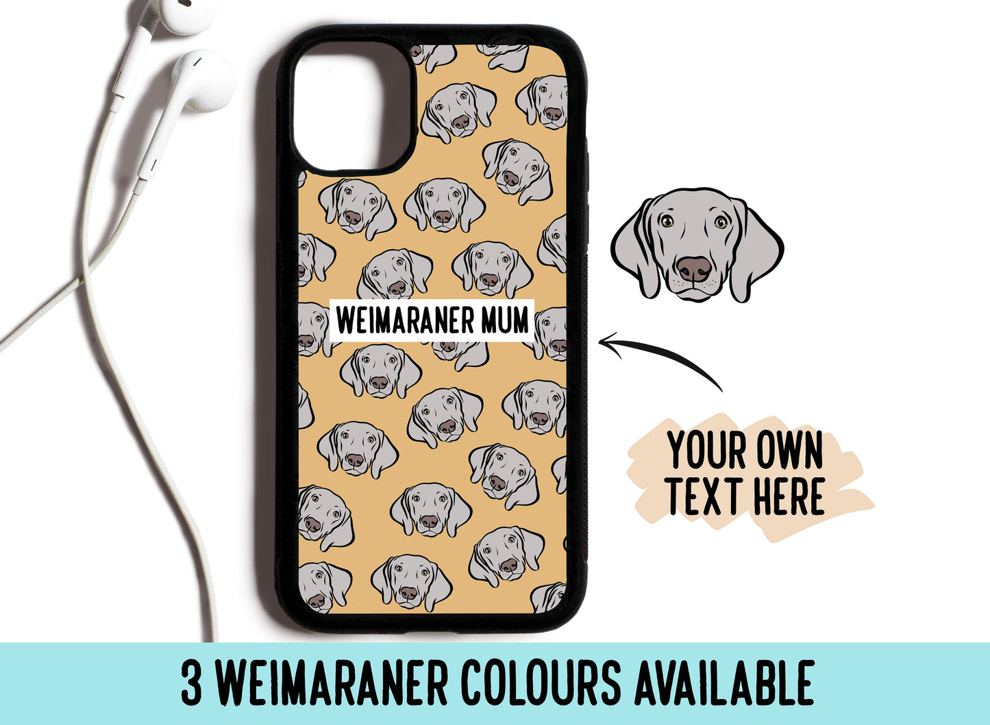 Weimaraner Face Phone Case