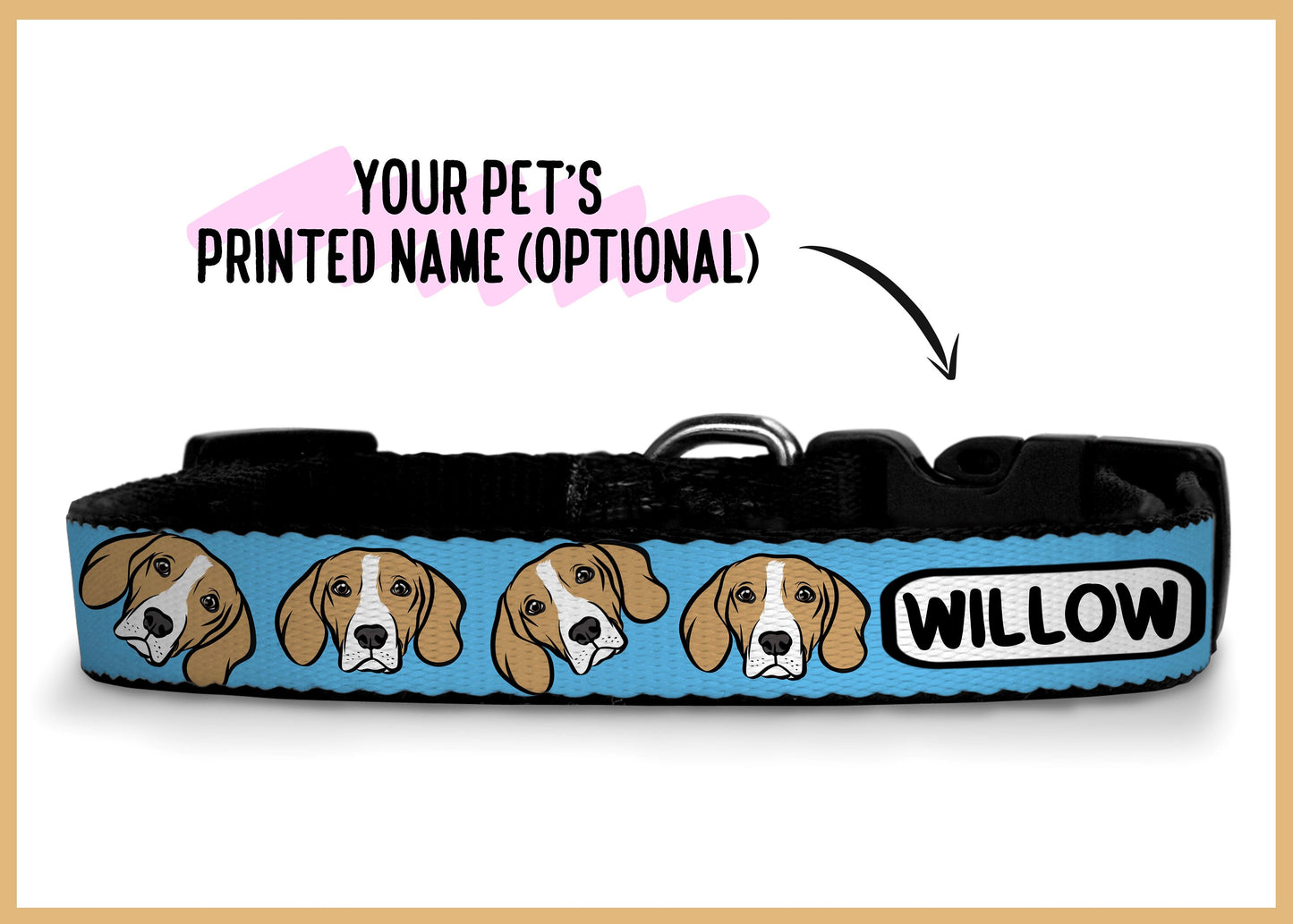 English Foxhound Collar/ Personalised Dog Breed Collar/ Sublimation Dog Collar/ Custom Pet Collar With Name/ English Foxhound Owner Gifts