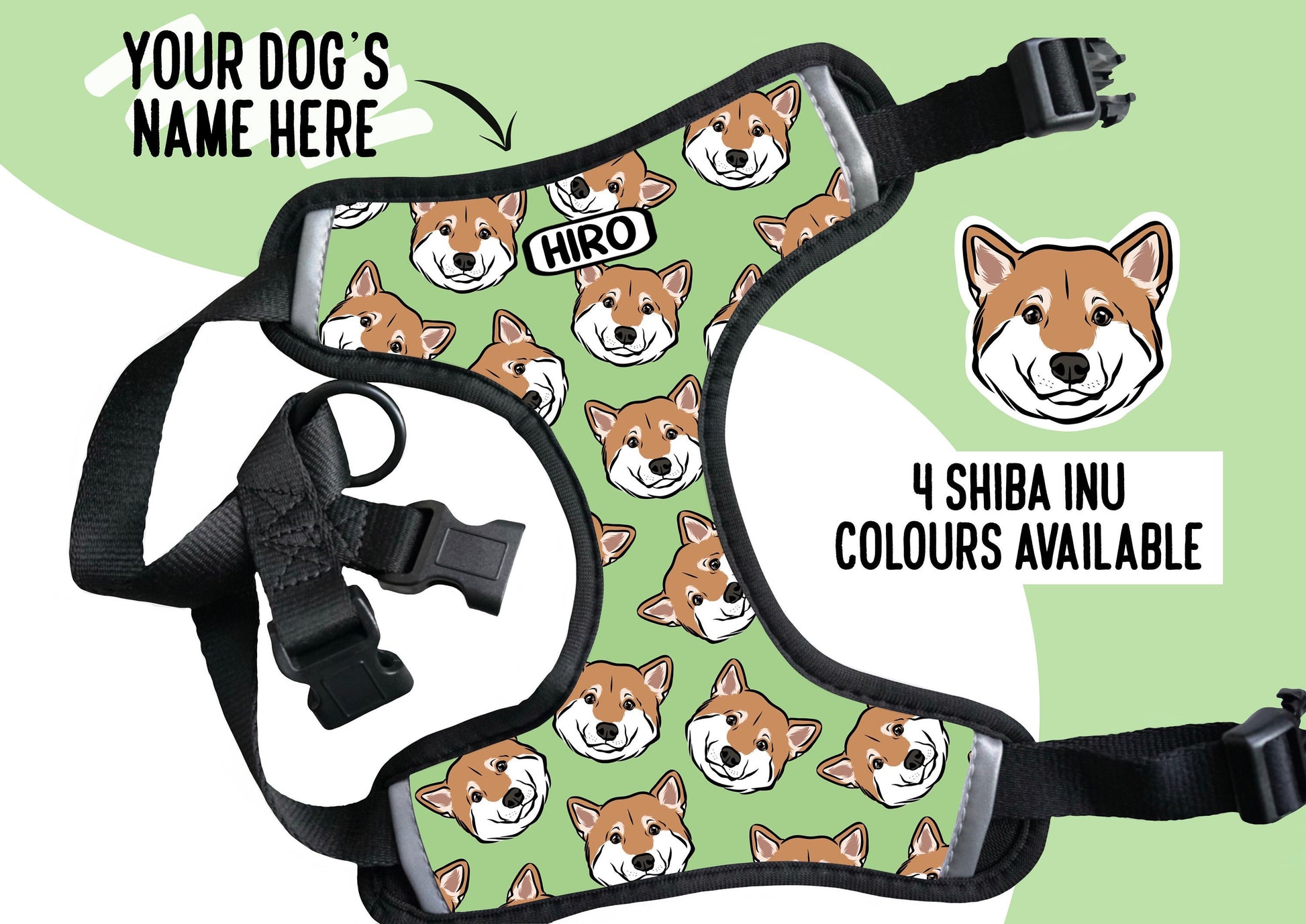 Shiba Inu Face Harness digidoggo