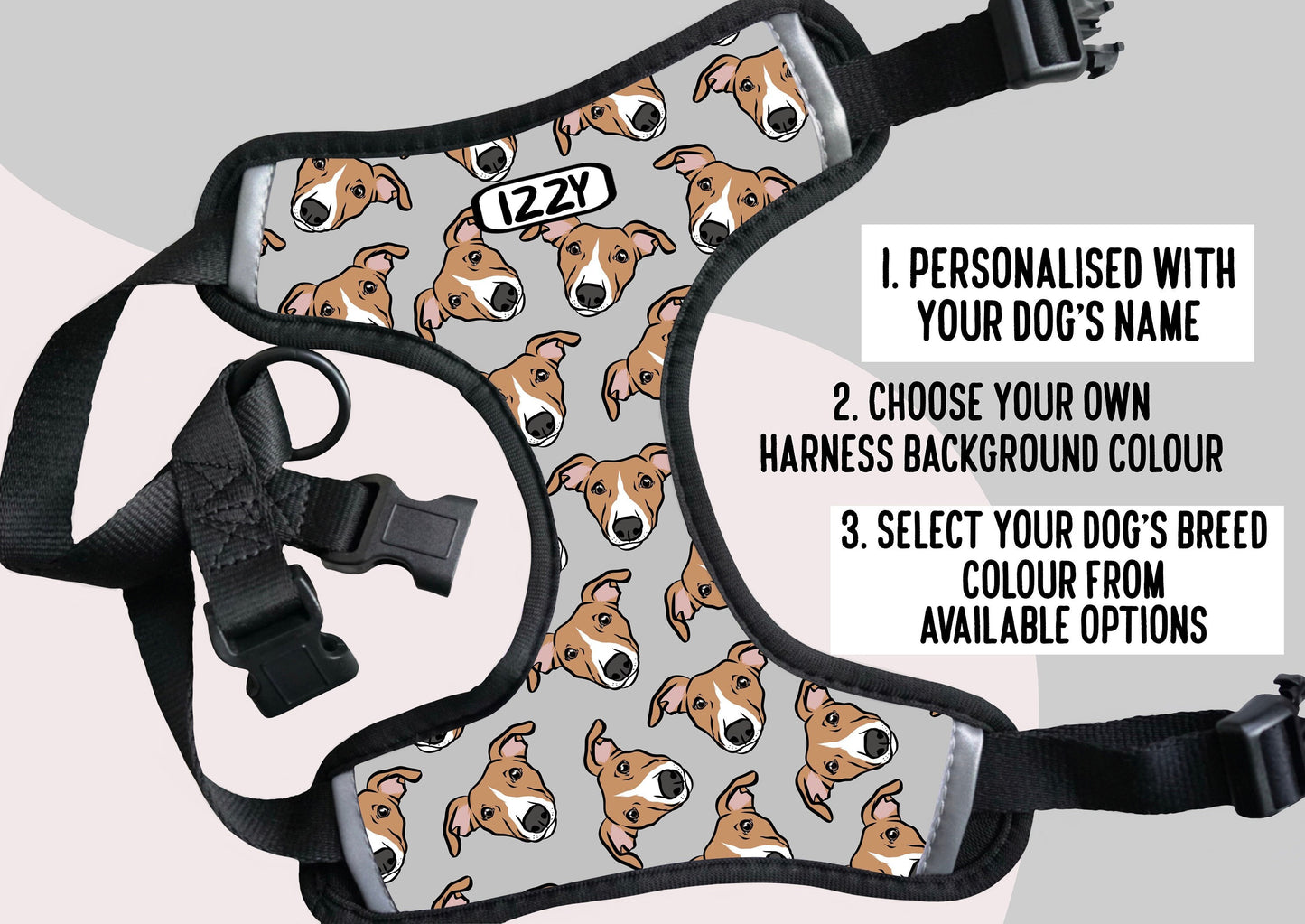 Personalised Whippet Harness